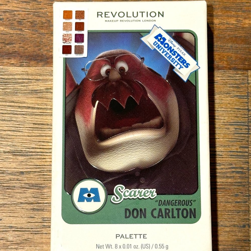 Revolution Beauty Monsters University Dangerous Don Carlton Scarer Card Palette